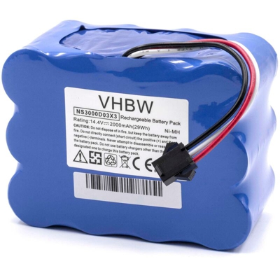 vhbw NiMH batteria 2000mAh (14.4V) per robot aspirapolvere home cleaner MyGenie XR210