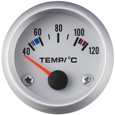 Tr.em. - Indicatore temperatura acqua con sensore 40-120 gradi dc 12 volt bianco