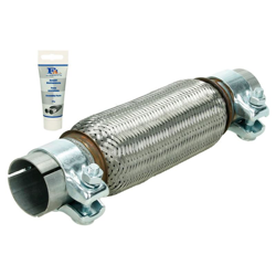 Tubo flessibile scarico acciaio inox universale 50x200 mm con 2 morsetti + pasta - ECD GERMANY precio