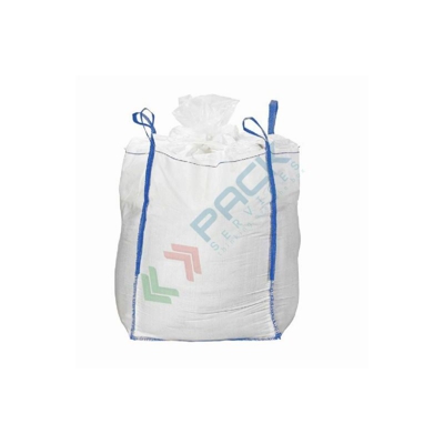Pack Services - Saccone big bag U-Panel, Mis. 90 L x 90 P x 120 H cm, SWL 1500 Kg, SF 5:1, caramella/chiuso