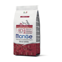 Monge Natural Mini Puppy & Junior Ricco di Pollo: 800 gr en oferta
