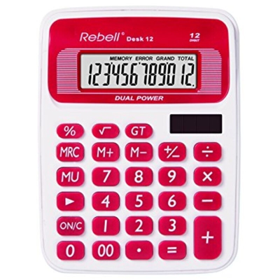 Rebell Desk 12 calcolatrice Desktop Calcolatrice di base Rosso