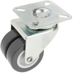 PrimeMatik - Rotelle doppio pivotanti ruote industriale di PU e PVC grigio senza freno 50 mm características