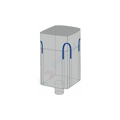 Pack Services - Saccone big bag tubolare, Mis. 95 L x 95 P x 180 H cm, SWL 1500 Kg, SF 5:1, caramella/valvola