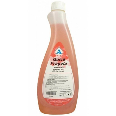 Aral - Quick Fragola Anticalcare Sanitizzante Lucidante al Profumo di Fragola Specifico per Bagno Italiano 750ml