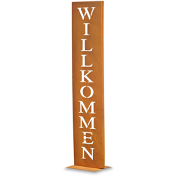 Melko decorazione stand lettering BENVENUTI in metallo in acciaio inox look decorazione giardino 71CM precio