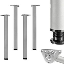 Melko set di mobili in 4 pezzi piede piede del tavolo gamba d'argento piede del tavolo base del tavolo base del tavolo ?? características