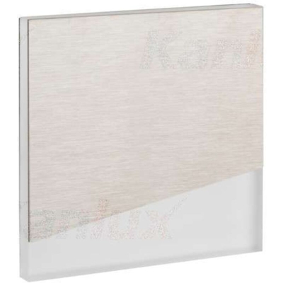 Kanlux - segnapasso a led 1,3 watt seora 220-240 volt CE IP20 alluminio spazzolato bianco caldo interno quadrato kan 32485