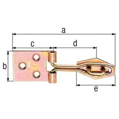 Catenaccio E Cardine 3371/K2/100 Mm - NO NAME