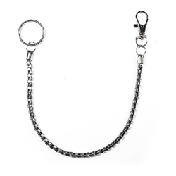 1 portachiavi a catena metallo con gancio moschettone e anello brise modello 4 - ASIASHOPPING precio