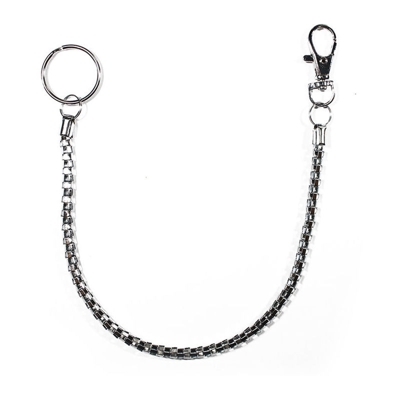 1 portachiavi a catena metallo con gancio moschettone e anello brise modello 4 - ASIASHOPPING