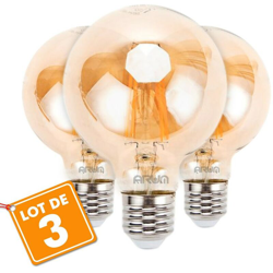 Eclairage Design - Set di 3 lampadine a LED ambra E27 G80 a filamento 8W precio