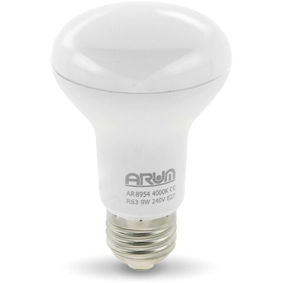 Arum Lighting - Lampadina LED Spot R63 E27 9W Eq 60W | Température de Couleur: Bianco neutro 4000K