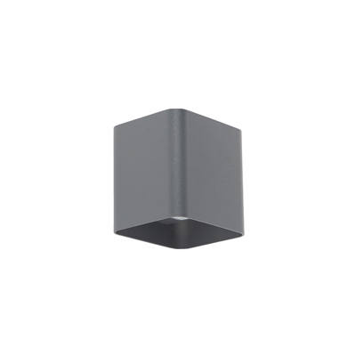 QAZQA Applique evi - Moderno - Alluminio,Vetro - Grafite - Quadrato Non sostituibile Max. 2 x 8 Watt