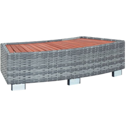 Scalino per Spa Grigio in Polyrattan 92x45x25 cm - VIDAXL precio