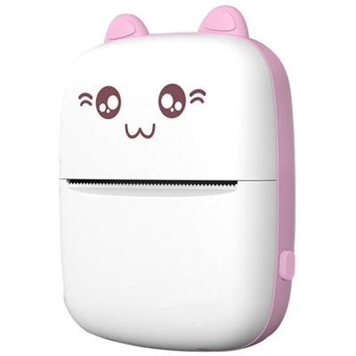 Stampante termica portatile rosa (incluso 1 rotolo di carta da stampa) - ASUPERMALL