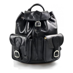 Zaino Piccolo Pelle Vitello Uomo Donna Nero Borsa Palestra Zaino Scuola Zaino en oferta
