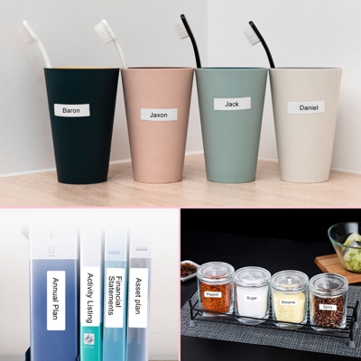 Aibecy - Carta per stampa termica DP1440-160 14 * 40mm 160 fogli / rotolo bianco