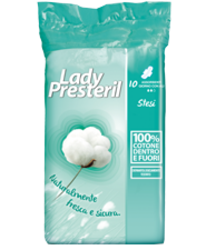Lady Presteril Cotton Power Con Ali Assorbenti Stesi In Cotone 10 Pezzi características