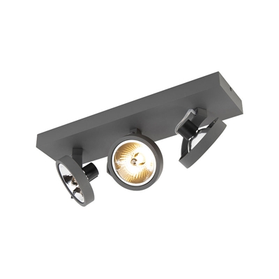 Faretto go - Design - Alluminio - Grigio - Allungato/Tondo G9 Max. 3 x 3 Watt - Qazqa