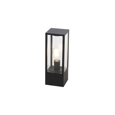 QAZQA Palo da giardino charlois - Design - Alluminio,Plastico - Nero/Trasparente - Allungato Max. 1 x Watt