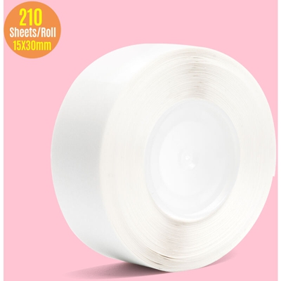 Aibecy - Carta per stampa termica DP1530-210 15 * 30mm 210 fogli / rotolo bianco