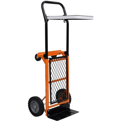 Carrello a Piattaforma 2-in-1 Pieghevole Supporto Borsa Foglie - VIDAXL