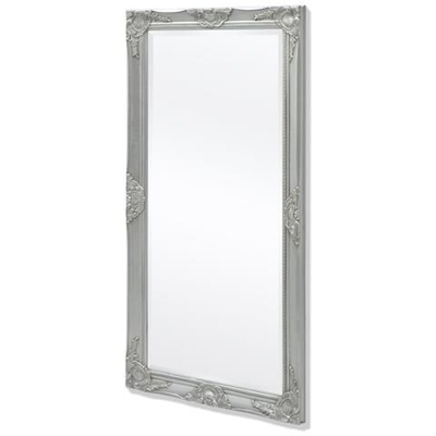 Specchio Da Parete Stile Barocco 120x60 Cm Argentato