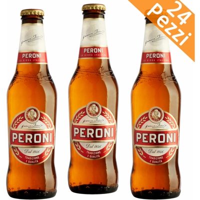 Birra lager bottiglia 33 cl 24 pezzi - Peroni