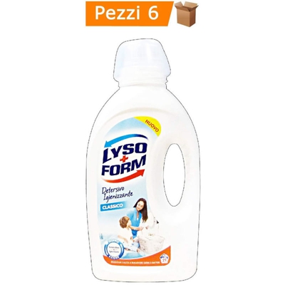 Multipack da 6 detersivi lyso form igienizzanti classici doppia azione 21 lavaggi - LYSOFORM