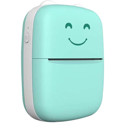 Stampante termica Connessione Bluetooth 203 dpi anteriore blu (batteria al litio incorporata) - ASUPERMALL