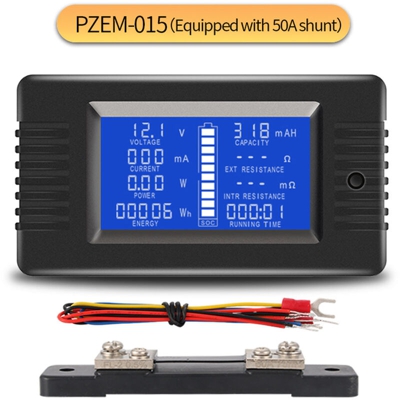 Tester Test batteria, PZEM-015 inglese (con splitter 50A) - ASUPERMALL