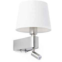Applique bianco con lettore led cortesia cm 29X22,5X20 29976 - Faro Barcelona en oferta