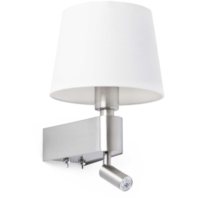 Applique bianco con lettore led cortesia cm 29X22,5X20 29976 - Faro Barcelona