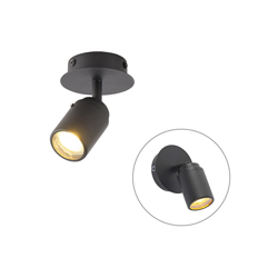 QAZQA Plafoniera ducha - Moderno - Acciaio - Nero - Tondo Max. 1 x Watt características