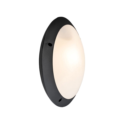 QAZQA Applique Lucia - Moderno - Plastico - Bianco/Nero - Tondo Max. 1 x Watt