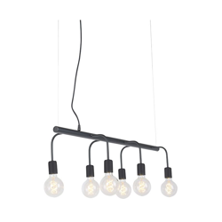 Lampada a sospensione facile - Moderno - Metallo - Nero - Alltri Max. 6 x Watt - Qazqa precio