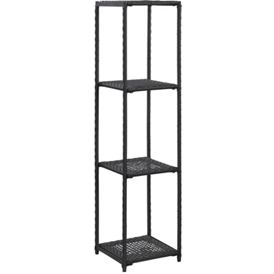 Scaffale Nero 30x30x120 cm in Polyrattan - VIDAXL
