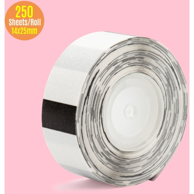 Aibecy - DP1425-250TT carta per stampa termica trasparente 14 * 25mm 250 fogli / rotolo