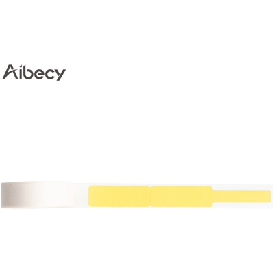 Aibecy - DXL12.574-35-65 carta per stampa termica 12,5 * 74 + 35 mm 65 fogli / rotolo giallo