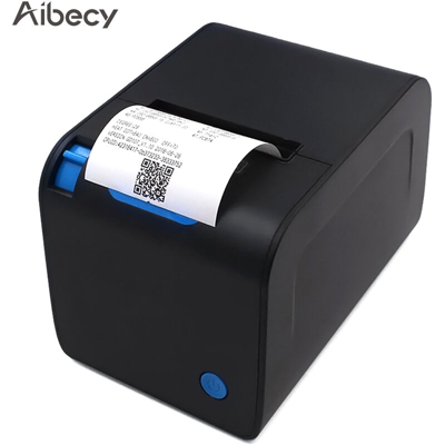 Stampante termica per ricevute USB + porta di rete + porta parallela nera 100-240V - AIBECY