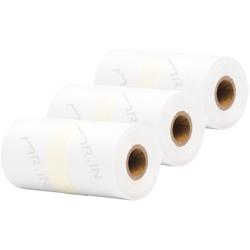 Aibecy - Q22-RMSBW carta da stampa termica autoadesiva con sfondo bianco e caratteri blu 50mm * 3 metri 3 rotoli / scatola adatta per stampante características