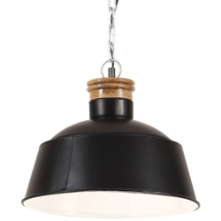 Lampada a Sospensione Industriale 32 cm Nera E27 - VIDAXL características