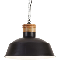 Lampada a Sospensione Industriale 42 cm Nera E27 - VIDAXL en oferta