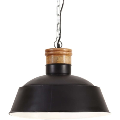 Lampada a Sospensione Industriale 42 cm Nera E27 - VIDAXL