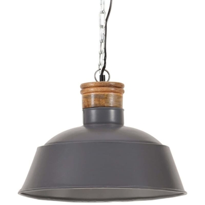 Lampada a Sospensione Industriale 42 cm Grigia E27 - VIDAXL