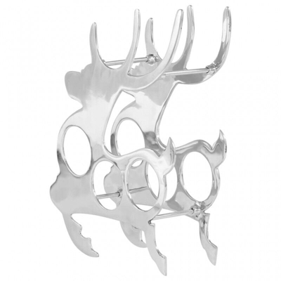 Portavini in Alluminio Massiccio 33x14x54 cm Argento - VIDAXL