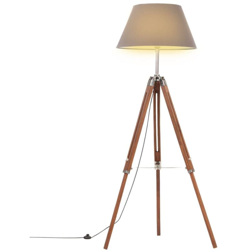 Vidaxl - Lampada a Treppiede Marrone e Grigio in Legno di Teak 141 cm en oferta