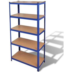 Struttura per Garage con Scaffali Blu - VIDAXL en oferta