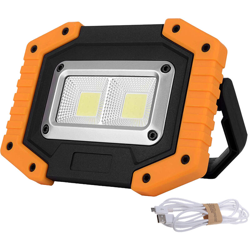 2 COB 30W 800LM Lampada spot a LED portatile impermeabile ricaricabile IP65 per esterni - AUGIENB en oferta